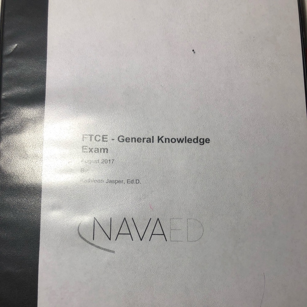 - NavaEd FTCE digital download copy of the GKT study guide same as book!